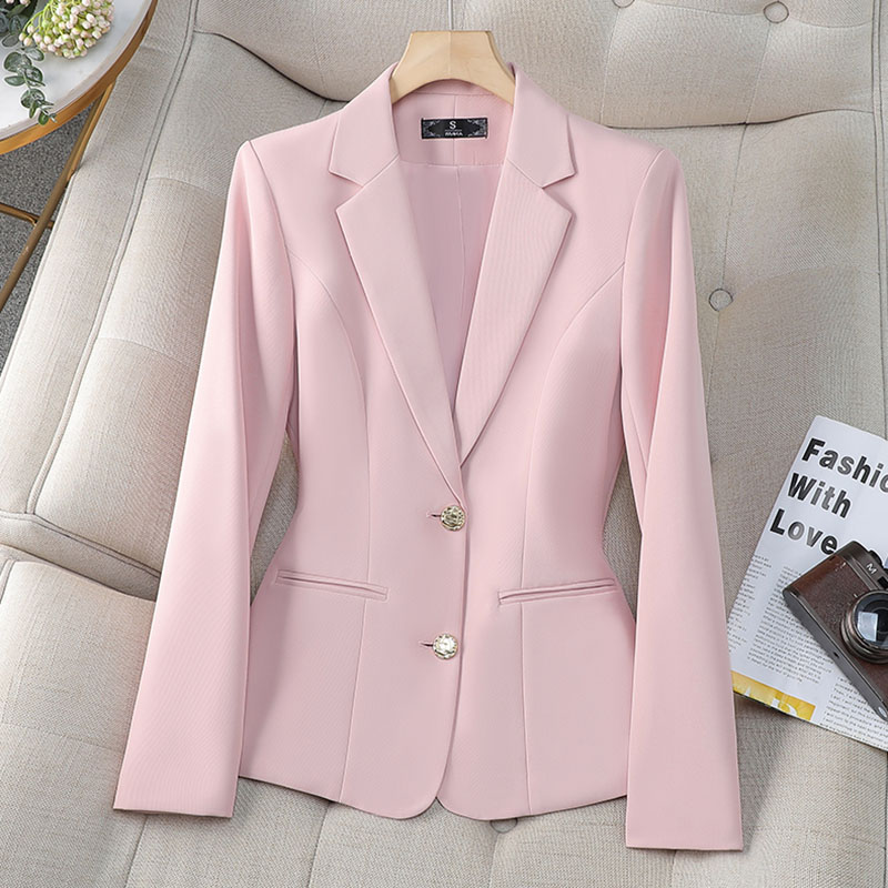 Women Formal Wear Blazers - ใหม่แฟชั่นผู้หญิงอย่างเป็นทางการ Blazer สุภาพสตรีเดี่ยวแขนยาวทํางานเสื้อฤดูใบไม้ผลิฤดูใบไม้ร่วงแจ็คเก็ตหญิงชุด Outerwear