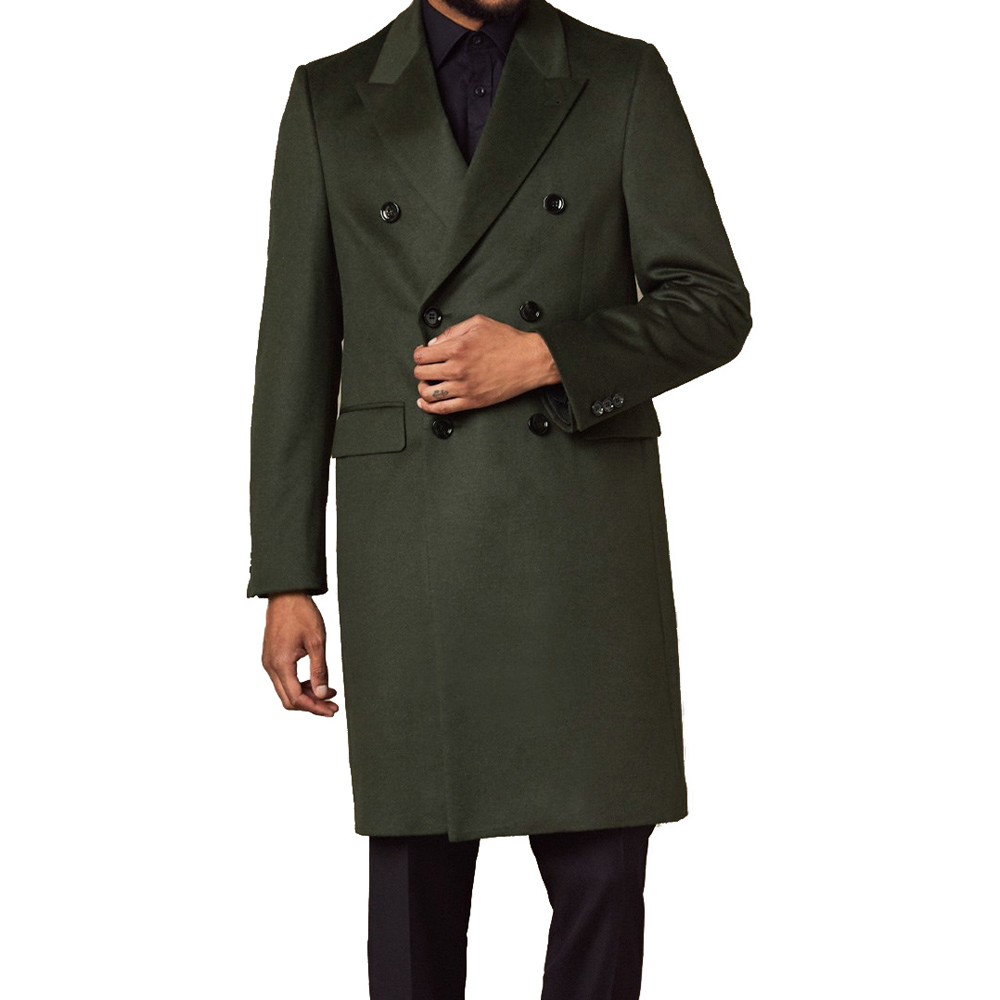 Tailored Coat Wool - หรูหรา 100% ขนสัตว์ยาวสําหรับชายเสื้อกันหนาวผู้ชายLuxury Designer Custom Made