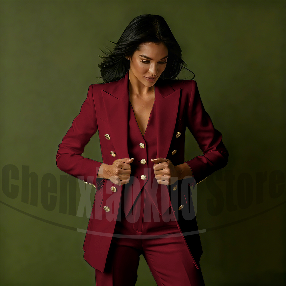 ชุดสูทผู้หญิงแบบกระดุมสองแถว 3 - Women Formal Wear Blazers บทวิจารณ์และราคา