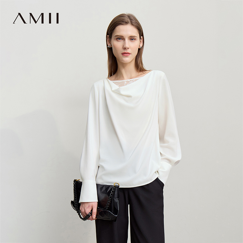 เสื้อผู้หญิง Amii สำหรับฤดูใบไ - Women'S Formal Wear Blouse บทวิจารณ์และราคา