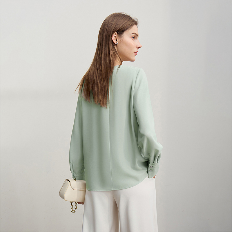 เสื้อผู้หญิง Amii สำหรับฤดูใบไ - Women'S Formal Wear Blouse บทวิจารณ์และราคา