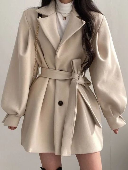 เสื้อโค้ทขนสัตว์สไตล์เกาหลี พร - Tailored Coat Wool บทวิจารณ์และราคา