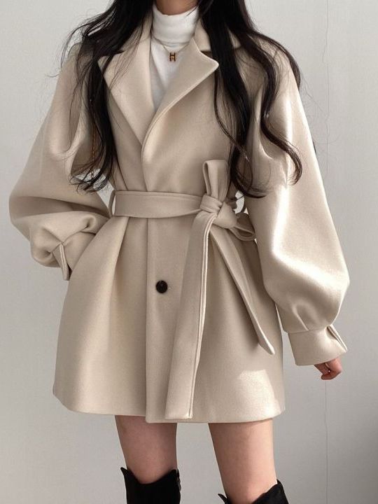 เสื้อโค้ทขนสัตว์สไตล์เกาหลี พร - Tailored Coat Wool บทวิจารณ์และราคา