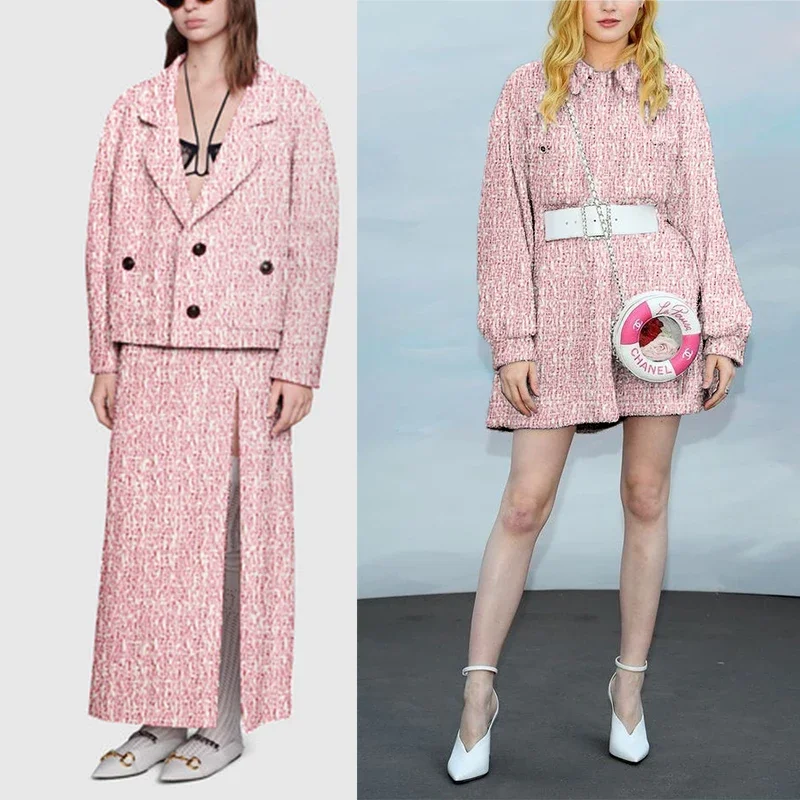 Redraspberry 145 ซม.สีชมพูสีขา - Tailored Coat Wool บทวิจารณ์และราคา