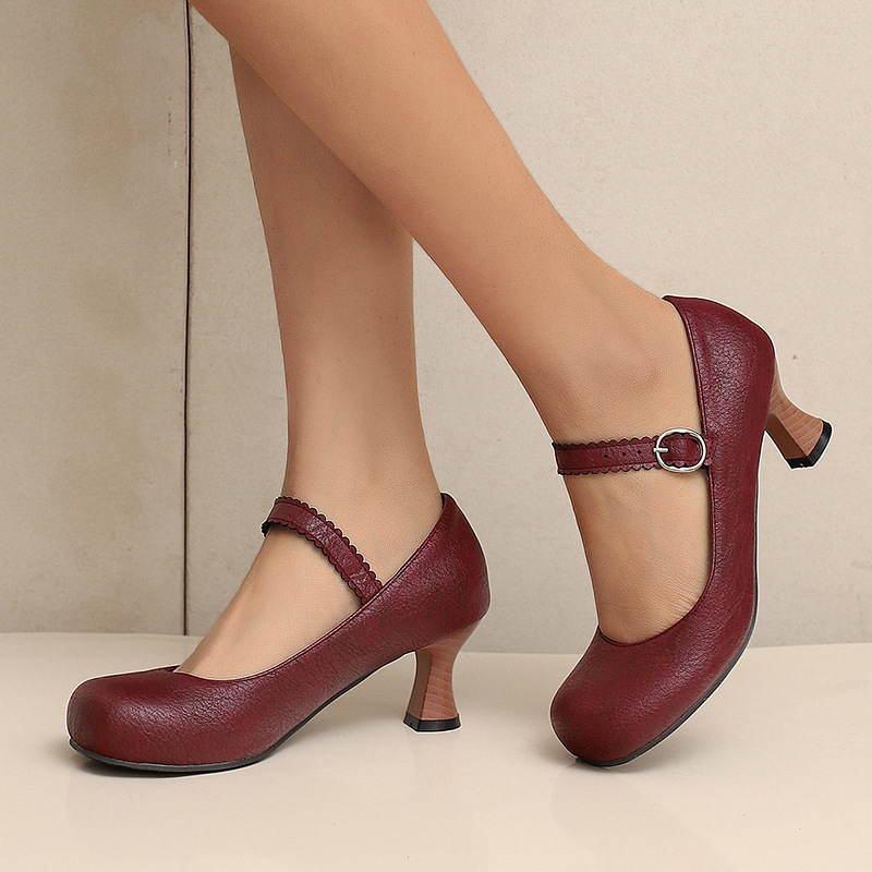 รองเท้าส้นเตี้ยแบบแมรี่เจนสไตล - Women Formal Wear With Shoes บทวิจารณ์และราคา