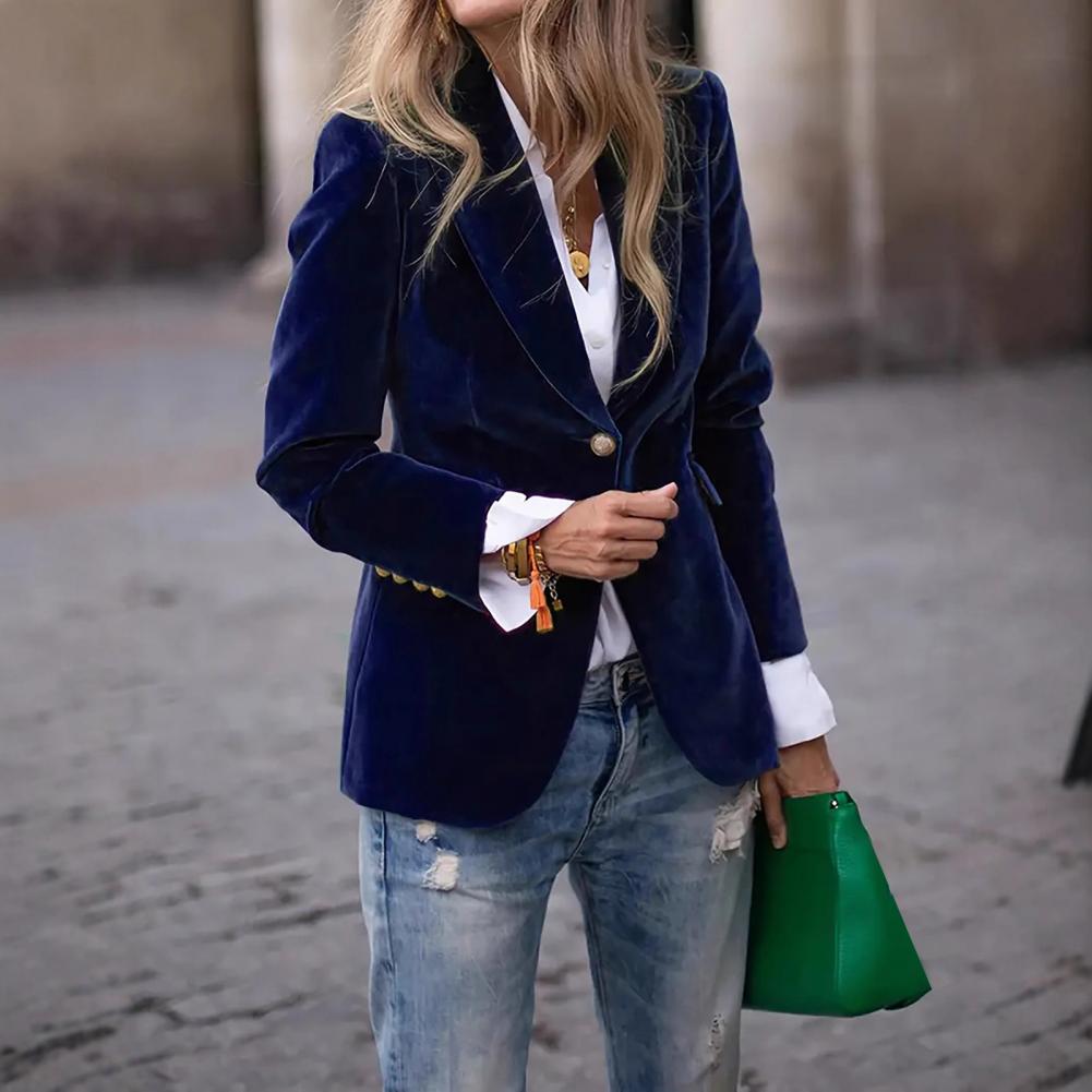 เสื้อเบลเซอร์กำมะหยี่ขนาดใหญ่ส - Women Formal Wear Blazers บทวิจารณ์และราคา