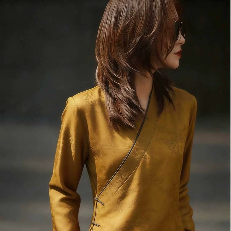 เสื้อผู้หญิงสไตล์จีนพิมพ์ลายวิ - Women'S Formal Wear Blouse บทวิจารณ์และราคา