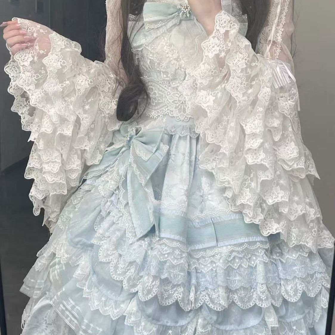 เสื้อโลลิต้าหวานๆ แต่งลูกไม้ แ - Formal Wear Japan Women บทวิจารณ์และราคา