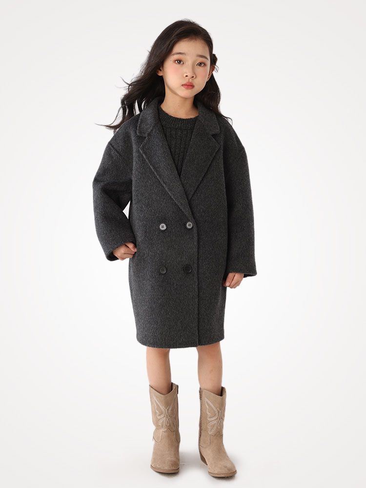 เสื้อโค้ทเด็กทำจากขนแกะแท้ 100 - Tailored Coat Wool บทวิจารณ์และราคา