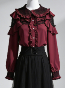 เสื้อเชิ้ตสไตล์ฮาราจูกุน่ารักส - Formal Wear Japan Women บทวิจารณ์และราคา