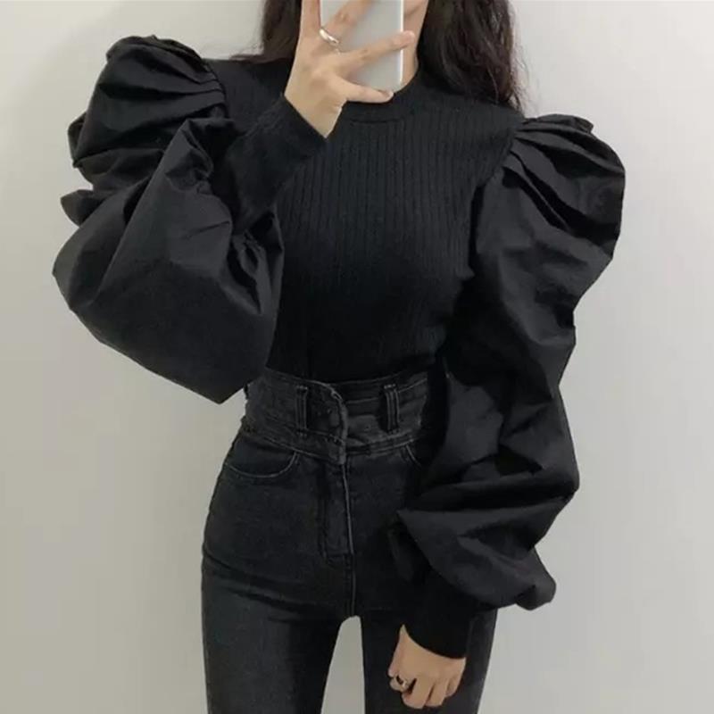 เสื้อเบลาส์แขนยาวถักแบบสวมหัวเ - Women'S Formal Wear Blouse บทวิจารณ์และราคา