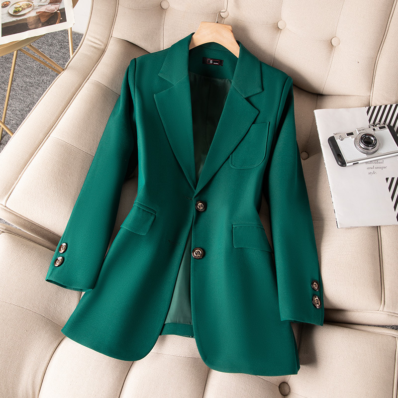 สีฟ้าสีดําสีเขียวผู้หญิงอย่างเ - Women Formal Wear Blazers บทวิจารณ์และราคา